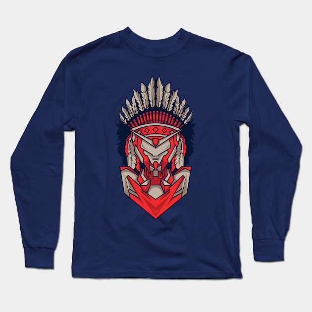 Indian Mecha Long Sleeve T-Shirt by wikuideots